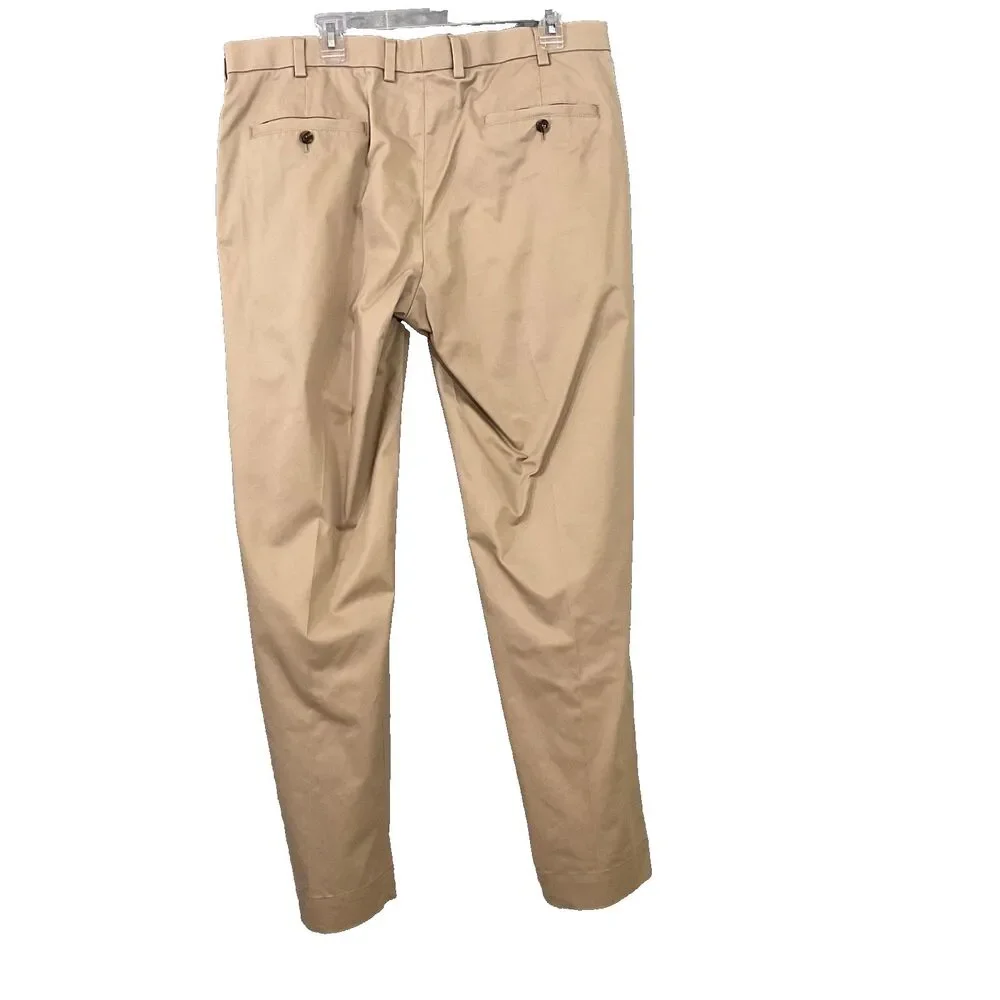Brooks Brothers Pants Mens 37x32 Khaki Advantage Chino Clark Straight Fit Cotton